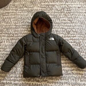 The North Face Olive Green Kids' Hooded Jacket